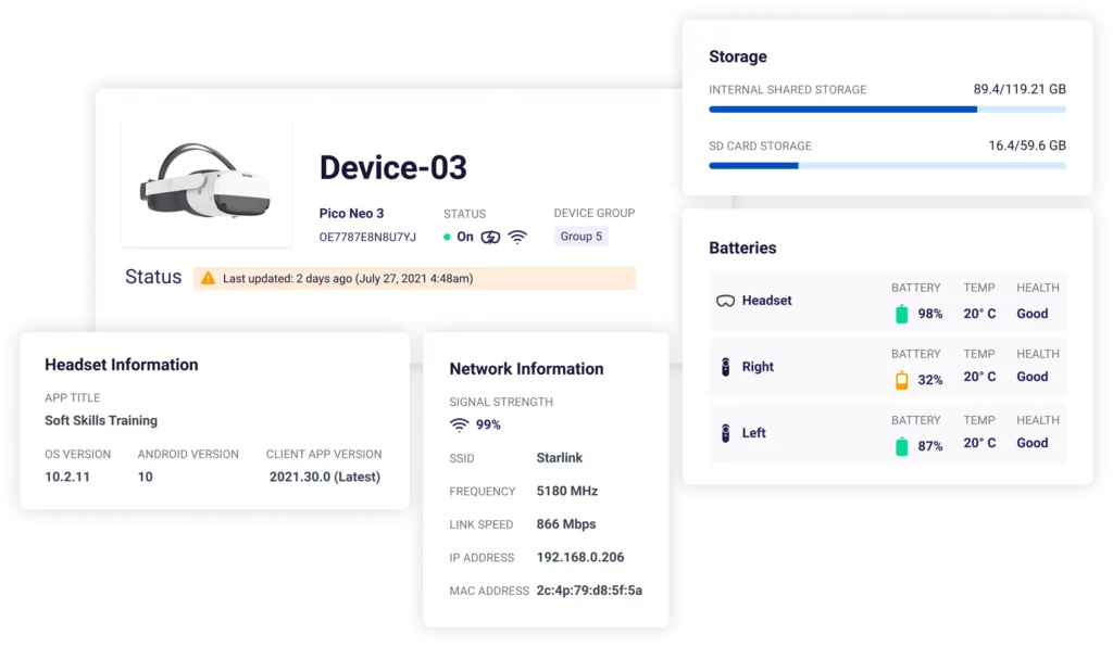 AR and VR Device Management Details